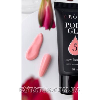 Полигель (акригель) Crooz Polygel NEW FORMULA №05 coral pink, 30 мл