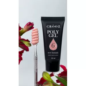 Полігель (акрігель) Crooz Polygel NEW FORMULA №06 nude, 30 мл - Фото 1