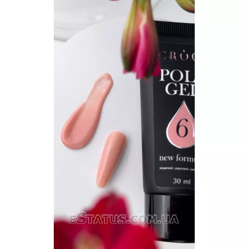 Полігель (акрігель) Crooz Polygel NEW FORMULA №06 nude, 30 мл