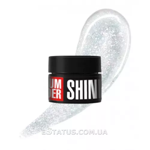 Моделирующий гель Kodi Medium Builder Shine Gel №01 (молочный с серебряным шиммером), 13 мл