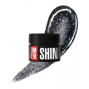 Моделирующий гель Kodi Medium Builder Shine Gel №04 (черный с мерцающим серебряным шиммером), 13 мл 
