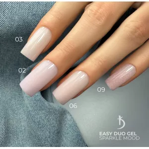 Полигель (Акрил-гель) Kodi Easy Duo Gel Sparkle Mood №3 (розово-бежевый с мерцанием), 30 мл - Фото 3