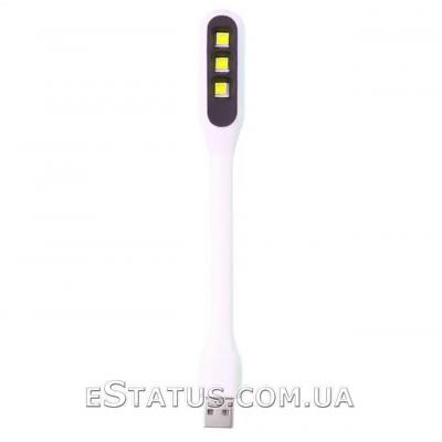 Портативная LED лампа для сушки ногтей, гелевых типсов, верхних форм, декора на гибкой ножке, на 6 Вт, USB, (цвет белый) 