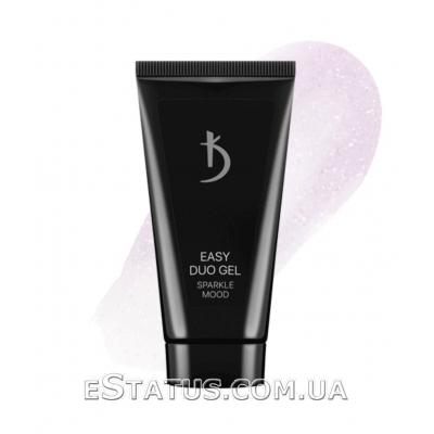 Полигель (Акрил-гель) Kodi Easy Duo Gel Sparkle Mood №7 (светло-сиреневый с голографическим сиянием), 30 мл 