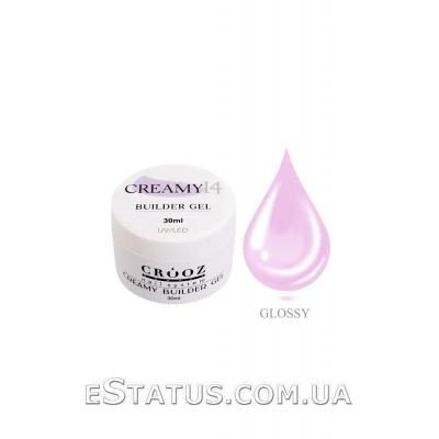 Гель для наращивания Creamy Builder Gel Crooz №14 (светло-лиловый), 30 мл 
