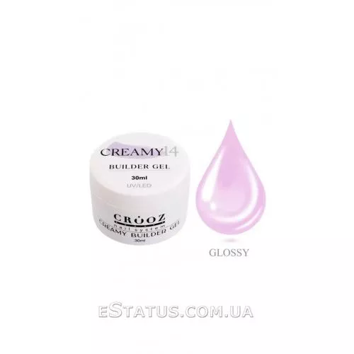 Гель для нарощування Creamy Builder Gel Crooz №14 (світло-ліловий), 30 мл