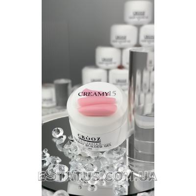 Гель для наращивания Creamy Builder Gel Crooz №15 (бледно-розовый), 15 мл 