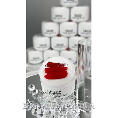 Гель для наращивания Creamy Builder Gel Crooz №17 (насыщенно-красный), 15 мл 