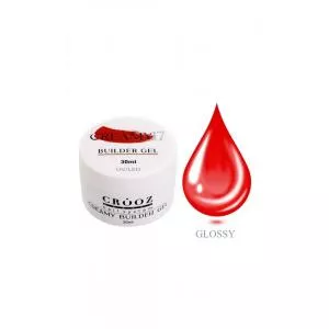 Гель для нарощування Creamy Builder Gel Crooz №17 (насичено-червоний), 30 мл