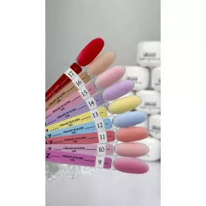 Гель для нарощування Creamy Builder Gel Crooz №17 (насичено-червоний), 30 мл - Фото 3
