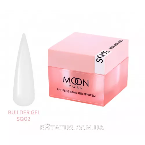 Гель для наращивания Moon Full Builder Gel №SQ 02 (нежно-молочный), 30 мл Гель для наращивания Moon Full Builder Gel №SQ 02 (нежно-молочный), 30 мл