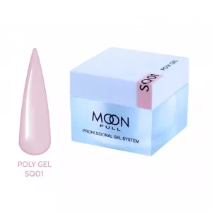 Полигель для наращивания ногтей Moon Full Poly Gel № SQ01 (нежно-розовый), 30 мл