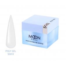 Полигель для наращивания ногтей Moon Full Poly Gel № SQ02 (молочный), 30 мл 