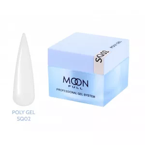 Полигель для наращивания ногтей Moon Full Poly Gel № SQ02 (молочный), 30 мл 