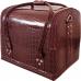 Сумка-чемодан для мастера маникюра и педикюра (визажиста или косметолога), вишневый крокодил 