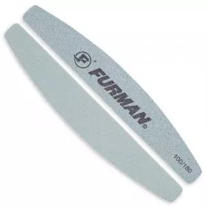 Влагостойкая пилка для ногтей Furman 100/180, полумесяц 