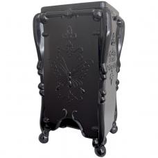 Пластиковий контейнер/підставка для безворсовий серветок з метеликом, колір чорний 