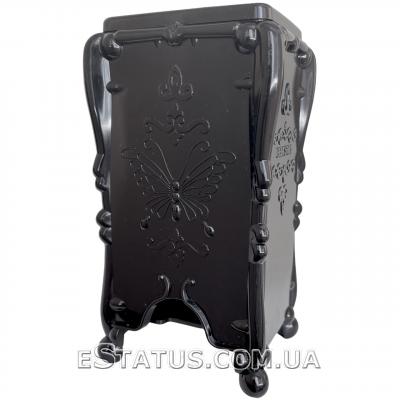 Пластиковый контейнер/подставка для безворсовых салфеток с бабочкой, цвет черный