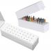 Белая подставка для хранения фрез прямоугольная с крышкой, на 30 фрез - Фото 1