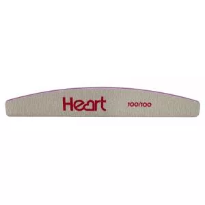 Пилка для ногтей Heart Half 100/100, полукруг 