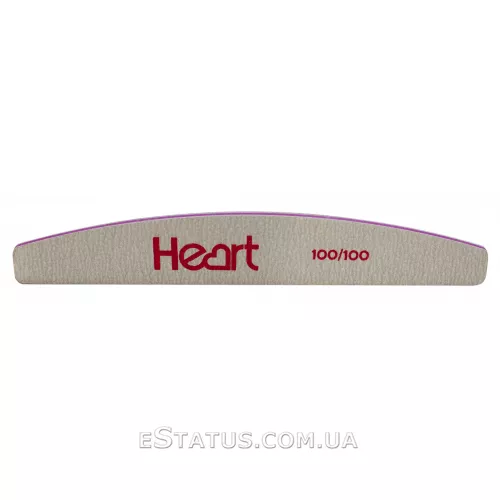 Пилка для нігтів Heart Half 100/100, півколо