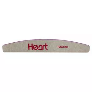 Пилка для ногтей Heart Half 120/120, полукруг