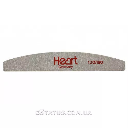 Пилка для ногтей Heart Half 120/180, полукруг Пилка для ногтей Heart Half 120/180, полукруг