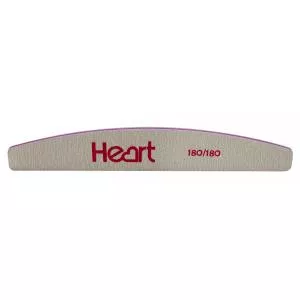  Пилка для ногтей Heart Half 180/180, полукруг 