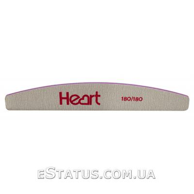 Пилка для ногтей Heart Half 180/180, полукруг 