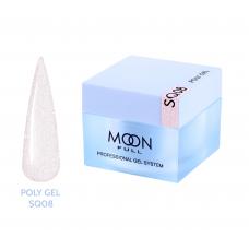 Полігель для нарощування нігтів Moon Full Poly Gel № SQ 08, 30 мл