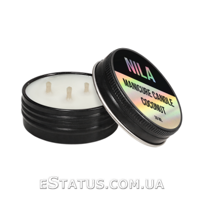 Массажная свеча для маникюра Nila Кокос, 30 мл Массажная свеча для маникюра Nila Кокос, 30 мл
