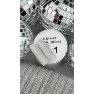 Crooz Shine Dream Builder Gel №01 (светоотражающий нежный бело-молочный), 15 мл 