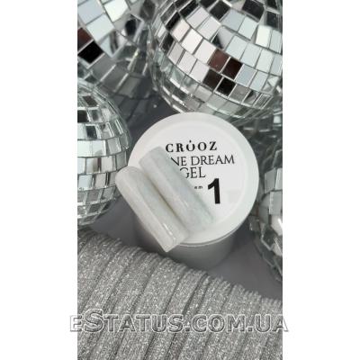 Crooz Shine Dream Builder Gel №01 (светоотражающий нежный бело-молочный), 15 мл Crooz Shine Dream Builder Gel №01 (светоотражающий нежный бело-молочный), 15 мл