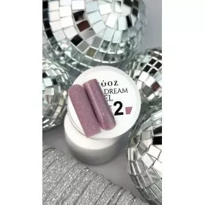 Crooz Shine Dream Builder Gel №02 (светоотражающий холодный лилово-розовый), 15 мл