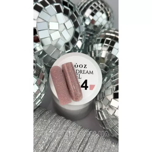 Crooz Shine Dream Builder Gel №04 (светоотражающий теплый розово-бежевый), 15 мл 