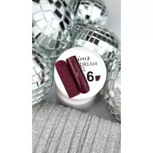 Crooz Shine Dream Builder Gel №06 (светоотражающий глубокий винно-бордовый), 15 мл 