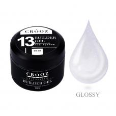 Гель для наращивания Builder Gel от ТМ Crooz №13 Shimmer White, 30 мл 