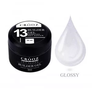 Гель для нарощування Builder Gel від ТМ Crooz №13 Shimmer White, 30 мл