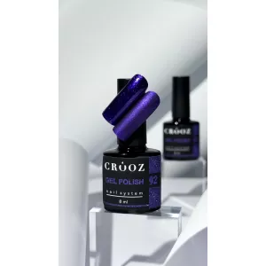 Гель лак Crooz №92 (фиолетовый с шиммером), 8 мл - Фото 3