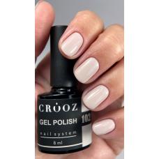 Гель лак Crooz №102 (нежно молочно-бежевый нюд), 8 мл 