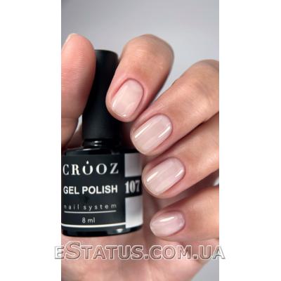 Гель лак Crooz №107 (нежный прозрачно-молочный), 8 мл Гель лак Crooz №107 (нежный прозрачно-молочный), 8 мл