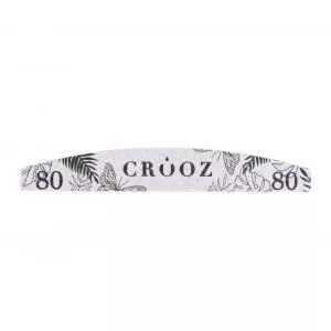 Минеральная одноразовая пилка для ногтей Crooz 80/80 грит, (полумесяц)