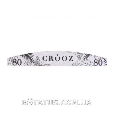 Минеральная одноразовая пилка для ногтей Crooz 80/80 грит, (полумесяц)