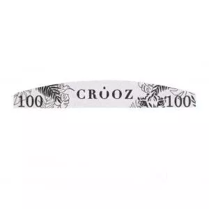 Минеральная одноразовая пилка для ногтей Crooz 100/100 грит, (полумесяц) 