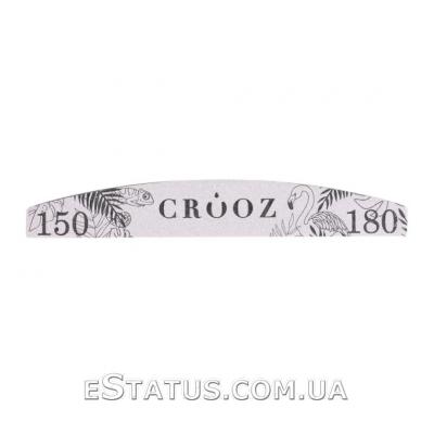 Минеральная одноразовая пилочка для ногтей Crooz 150/180 грит, (полумесяц)