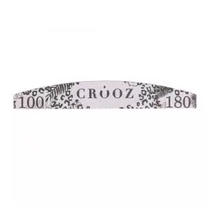 Минеральная одноразовая пилочка для ногтей Crooz 100/180 грит, (полумесяц) 