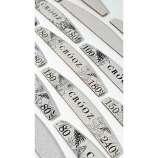 Минеральная одноразовая пилочка для ногтей Crooz 100/150 грит, (полумесяц) 