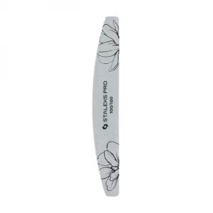 Пилка для ногтей минеральная STALEKS PRO EXPERT 40 100/100 грит (полумесяц) 
