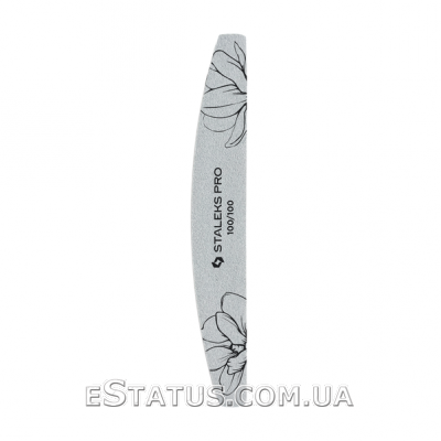 Пилка для ногтей минеральная STALEKS PRO EXPERT 40 100/100 грит (полумесяц) 