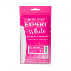Сменные белые файлы для пилки полумесяц на мягкой основе STALEKS PRO EXPERT 40, 150 грит (30 шт) 